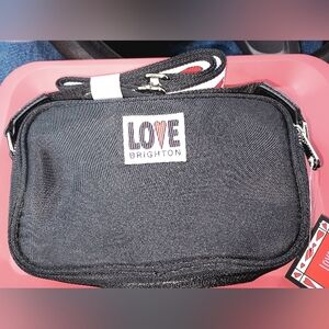 Brighton Black Belt Bag with Love Patch